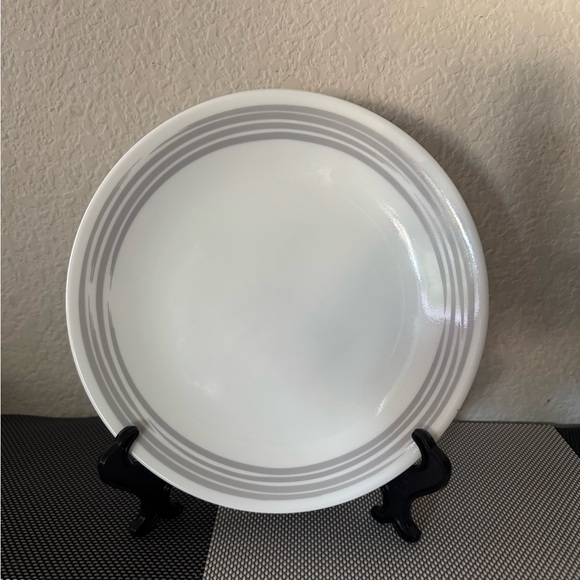 Corelle Brushstroke Luncheon Plates Silver - Picture 1 of 5